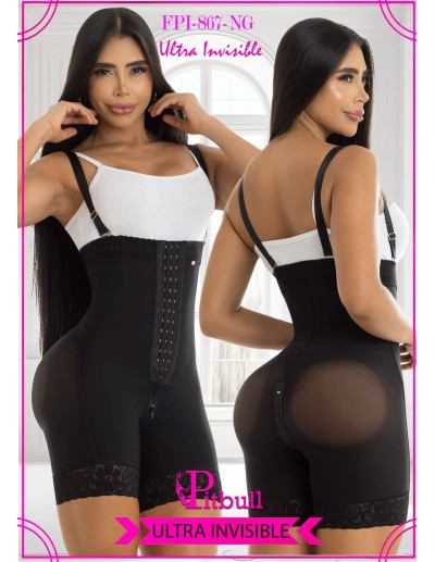 Faja Pitbull FPI867 | Moldeo Invisible con Tirantes y Realce Total de Cintura y Glúteos