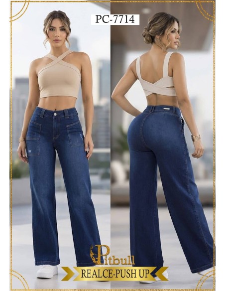 Pantalón Pitbull Bota Campana PC7714 | Realce Colombiano