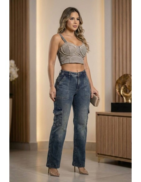Pantalón Colombiano Push Up Pitbull PC7739 | Realce Natural