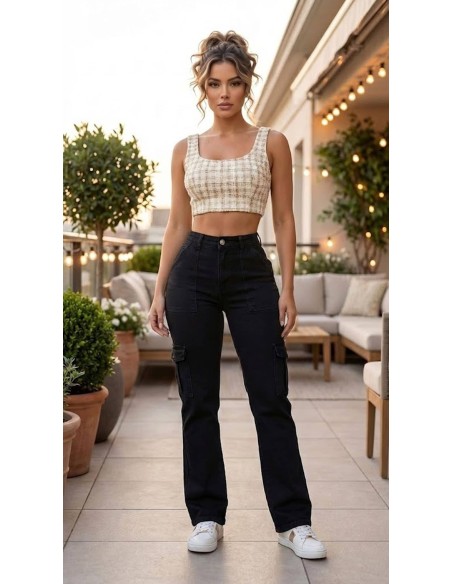 Pitbull | Jean Cargo Realce Push Up | PC 7759 | Moda Colombiana