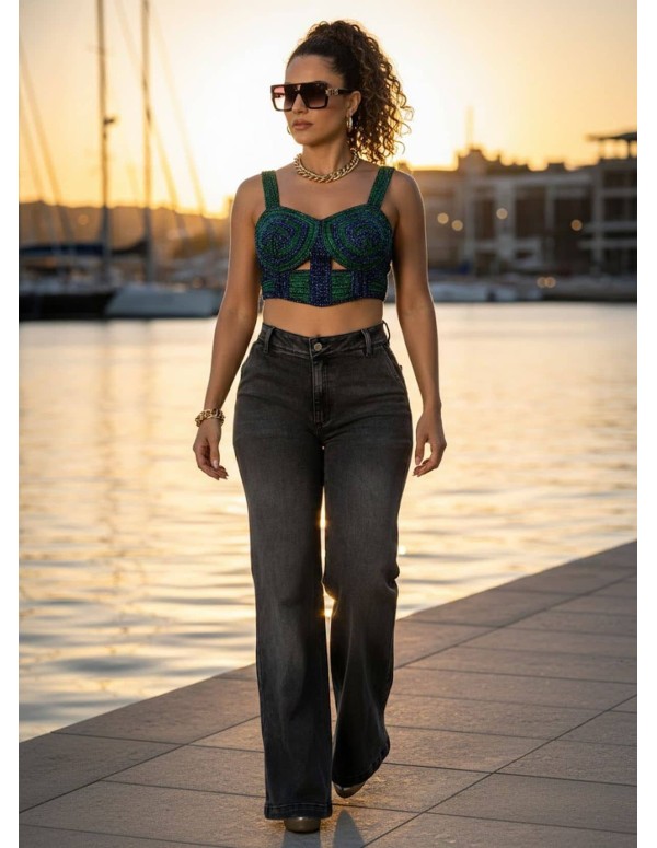 Jeans Campana Pitbull PC7743 | Pantalón Colombiano Push Up