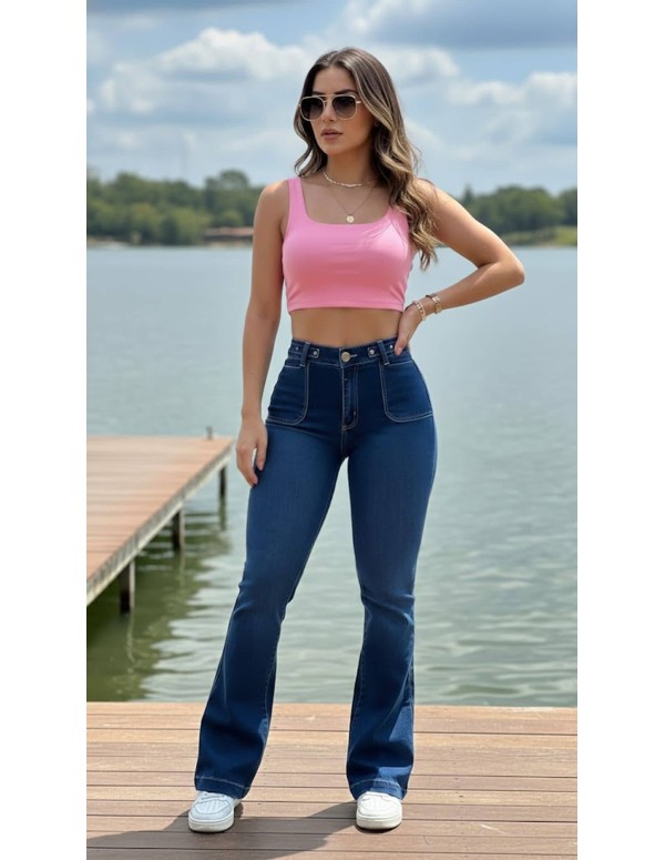 Jeans Campana Pitbull PC7747 | Pantalón Colombiano Realce Push Up