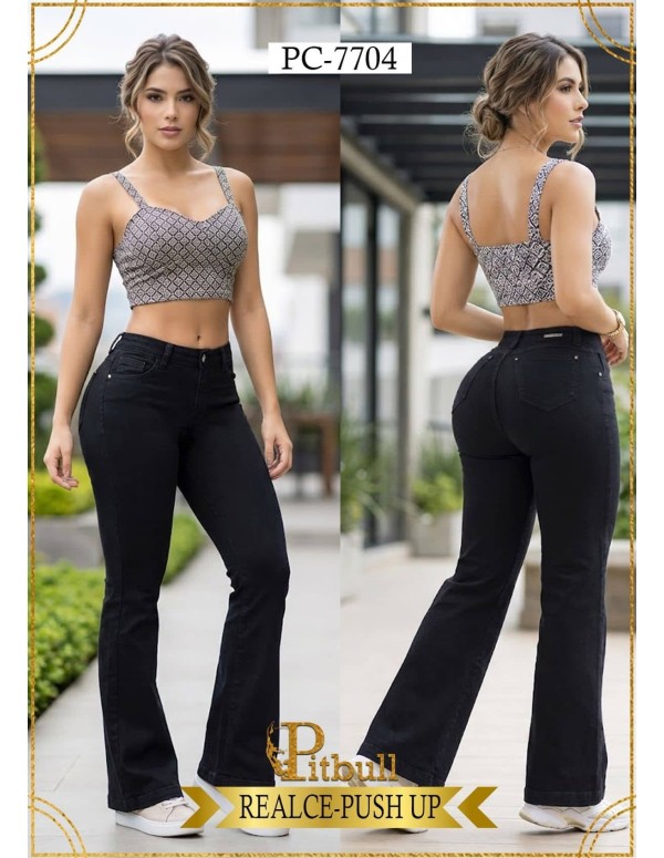 Pantalón Colombiano Levanta Cola Pitbull PC7704 | Bota Campana