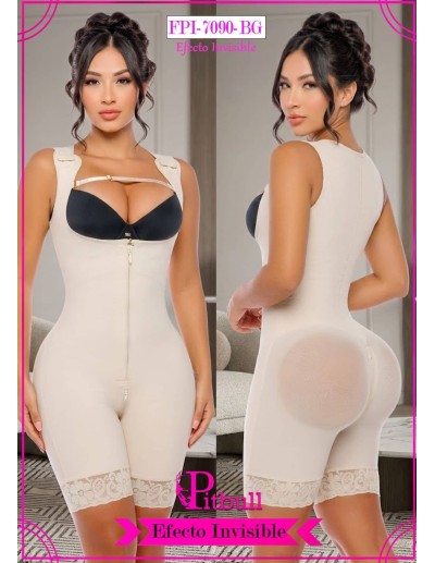 Faja Colombiana Pitbull FPI 7090 Efecto Invisible Cremallera | Pitbull
