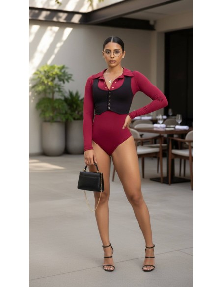 Body reductor tipo camisa con chaleco - Pitbull - Ref. BDR3500 - estructura, estilo y sensualidad