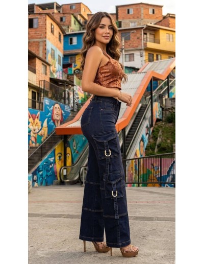 Pantalón Colombiano Pitbull PC7722 | Cargo con Realce Push Up 2