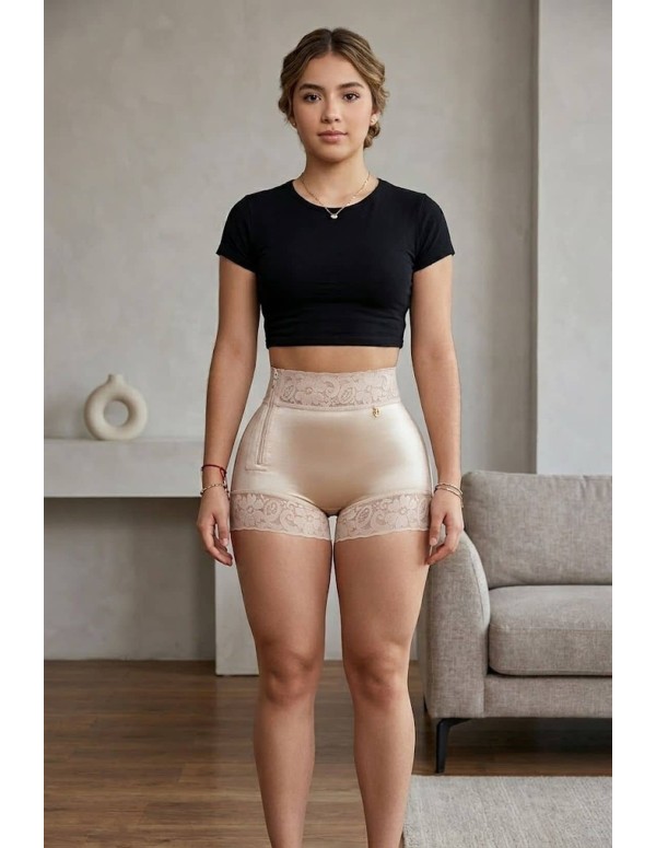 Faja Short Pitbull Satin Sculpt FPA-871 | Ultra Lift Premium