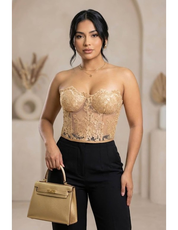 Corset Pitbull COR-113 | Encaje Floral | Elegancia y Ajuste Perfecto