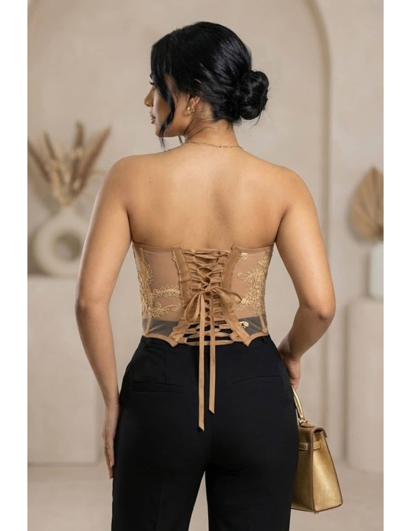 Corset Pitbull COR-113 | Encaje Floral | Elegancia y Ajuste Perfecto