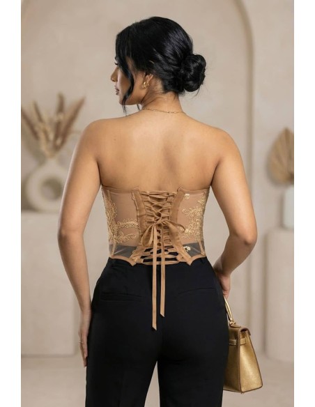Corset Pitbull COR-113 | Encaje Floral | Elegancia y Ajuste Perfecto