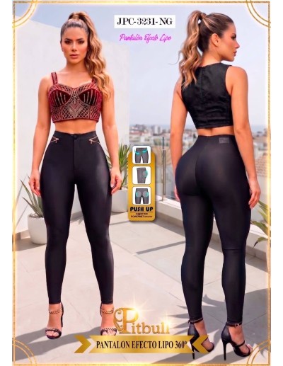Pantalón Legging Negro Efecto Lipo 360° Pitbull JPC3231 - Skinny