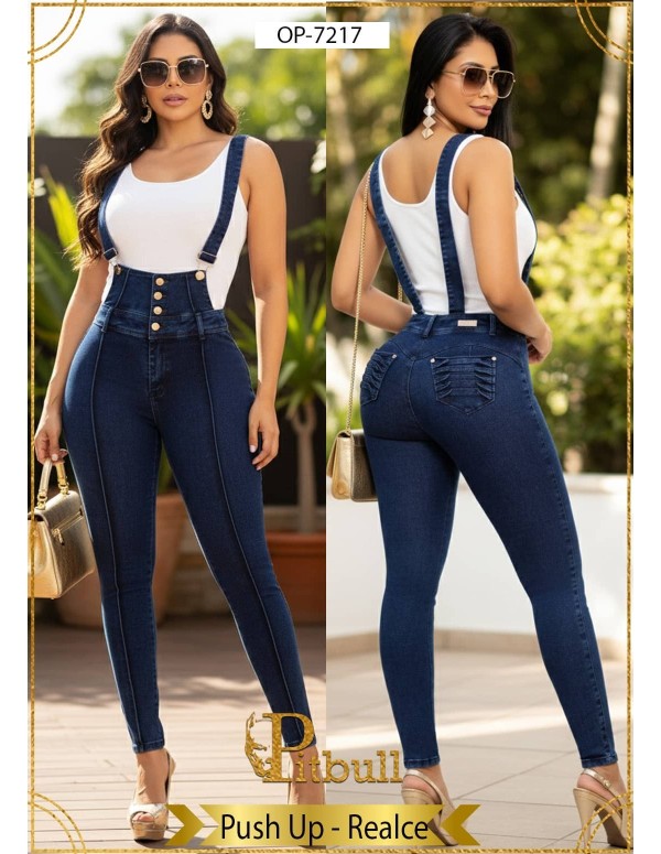 Overol Colombiano Pitbull | Realce Push Up | Moda Latina con Estilo