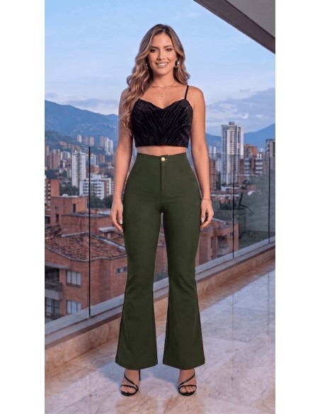Pantalón Lipo 360 Pitbull Negro JPB-3236 | Campana Push-Up