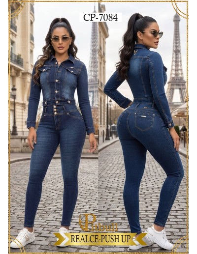 Conjunto Pitbull Jeans Azul CP-7084 | Realce Push-Up Premium