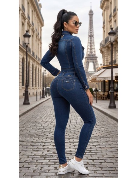 Conjunto Pitbull Jeans Azul CP-7084 | Realce Push-Up Premium