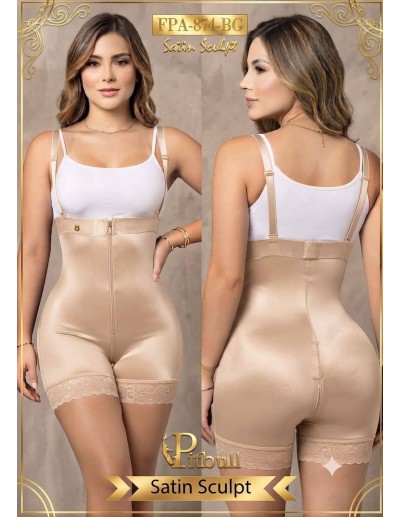 Faja Pitbull Satin Sculpt FPA874 - Control con Encaje de Lujo