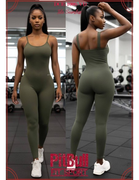 Enterizo Deportivo Pitbull DCE1006  Tela Seamless para Máximo Confort