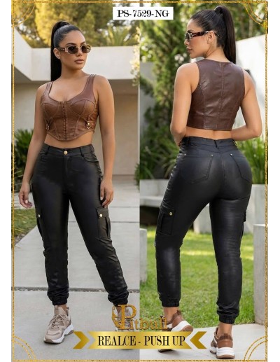 Pantalon Efecto Cuero Pitbull - PS7529