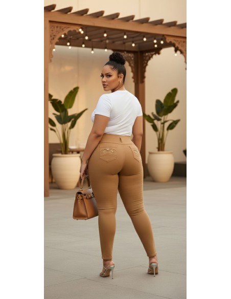 pantalon colombiano do jeans marron trasera pd75469