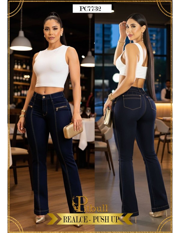 pantalon colombiano pitbull azul pc7732