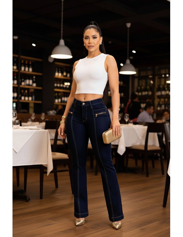 pantalon colombiano pitbull delantero azul pc7732