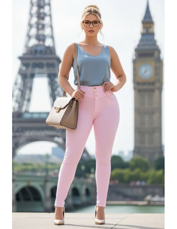 pantalon colombiano pitbull rosa delantera pt7597