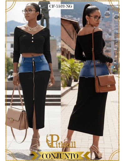 Conjunto Vaquero Falda Pitbull - CF7522