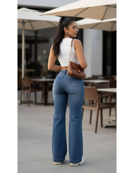 pantalon pitbull bota campana azul trasera pc7701