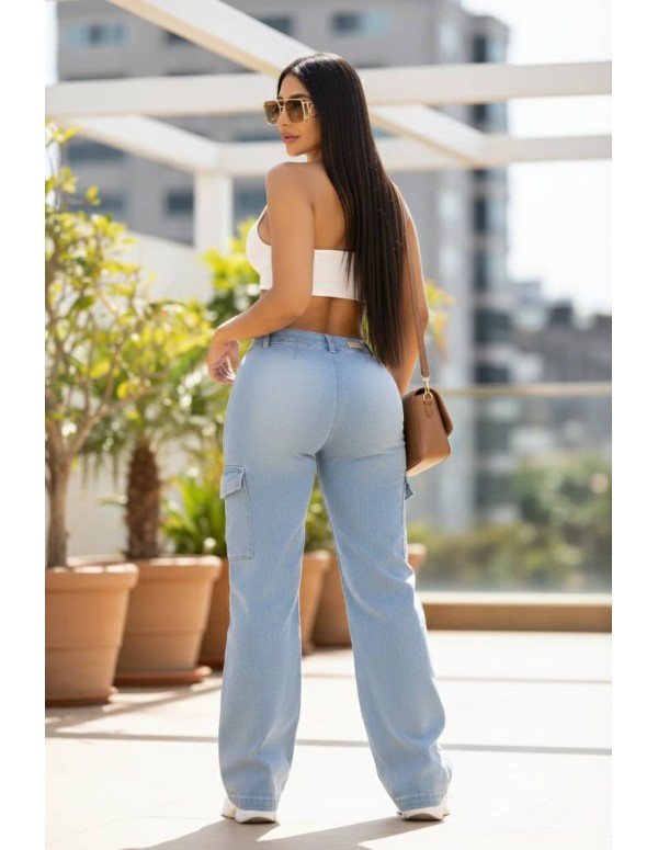 pantalon colombiano pitbull trasera azul pc7724