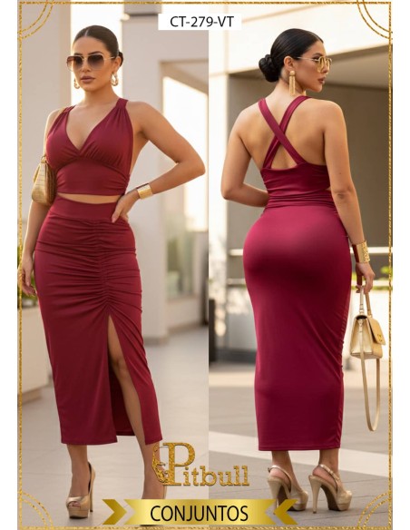 Conjunto feminino de lycra sem mangas Pitbull - CT279