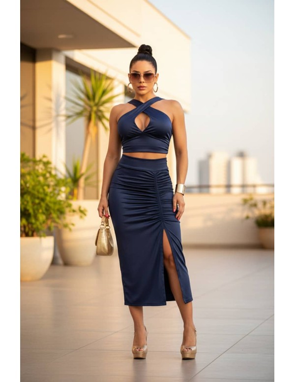 Conjunto feminino de lycra sem mangas...