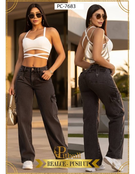 pantalon colombiano pitbull gris pc7683