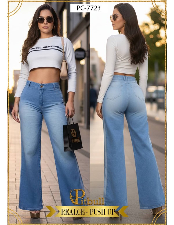 jean colombiano pitbull azul pc7723