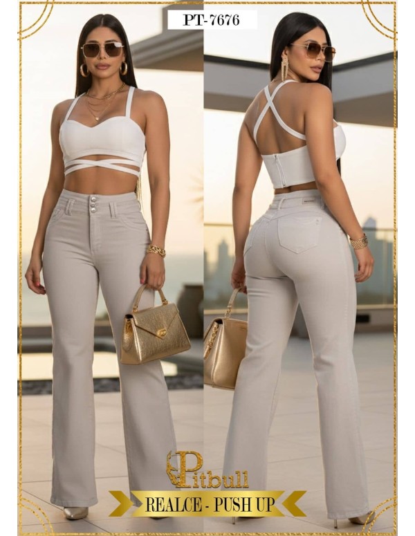 Pantalón Push-Up Realce Pitbull Jeans PT-7676 | Estilo y Comodidad