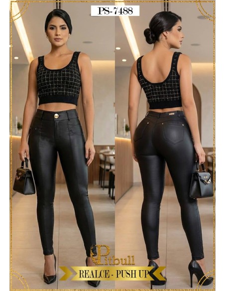 Pantalon Efecto Cuero Pitbull - PS7488