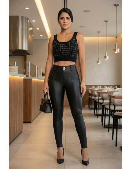 Pantalon Efecto Cuero Pitbull - PS7488