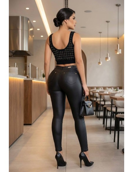 Pantalon Efecto Cuero Pitbull - PS7488