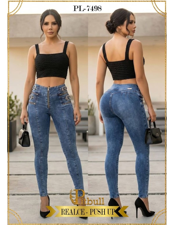 Pantalon Colombiano Tiro Alto - PL7498