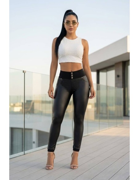 Pantalon Efecto Cuero  Pitbull - PS7434