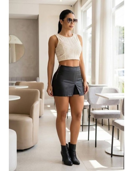 Short Colombiano Tipo Cuero Pitbull | Realce Push Up | Control de Cintura | Moda Colombiana