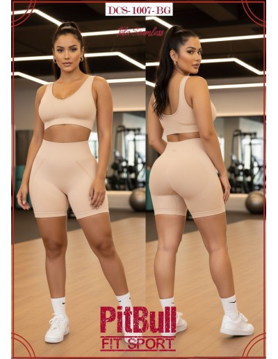 Pitbull DCS1007 | Conjunto deportivo seamless de top y biker con realce

 2