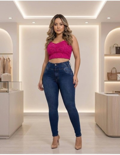 Pitbull Jeans Ref PTF7695 | Pantalón con Faja Interna para Moldeo y Realce Natural 2