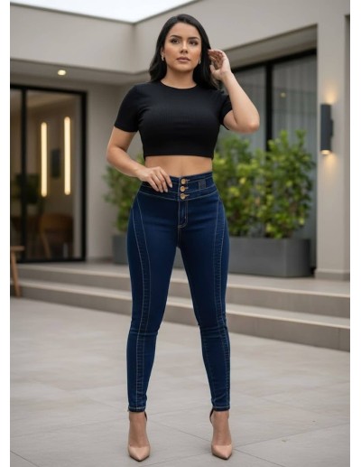 Pantalón Colombiano Con Faja Pitbull | Realce Push Up | PTF7741 2